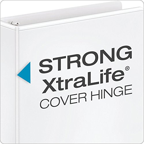 Cardinal Economy 3 Ring Binder, 1 Inch, Presentation View, White, Holds 225 Sheets, Nonstick, PVC Free, 4 Binders (79510),(Pack of 2) - size: 1-Inch (Pack of 2)