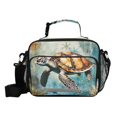 Ocean Sea Turtle Kids Lunch Box Insulated Lunch Bags Cooler Tote Bag with Removable Shoulder Strap for Boy Girl Student 20848559 - color: Sea Turtle