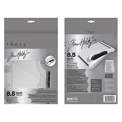 Tonic Studios Paper Cutter Tool - Guillotine Paper Trimmer for Scrapbooking, Vinyl, and Craft Paper - 8.5 Inch Cutting Length with Ruler and Grid Lines - size: 8.5" Blade