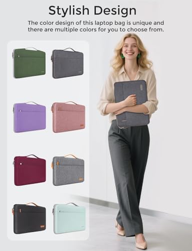 DOMISO 13.3 inch Laptop Case Sleeve Protective Cover Compatible with 14 inch MacBook Pro M4 M3 M2/MacBook Pro Max,13-13.3 inch Dell,Lenovo, HP,Waterproof Computer Cases Bag with Handle,Dark Grey - color: Dark Grey, size: 14" for MacBook Pro