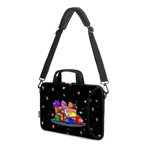 13.3" laptop bag adjustable shoulder strap with handle accessory pocket fits 11.6" 12" 12.1" 13" 13.3" Laptops (CSJQR-1) - color: Csjqr-1