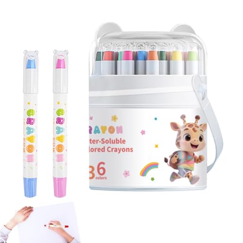 Twist Crayons for Kids 36 Pieces Safe Multifunctional Washable Easy-Grip | Kids Crayons Coloring Supplies for Prechoolers Kindergarten Students Boys Girls Children Teen Daughter