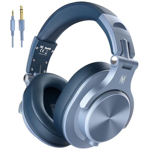 OneOdio A71 Hi-Res Studio Recording Headphones - Wired Over Ear Headphone with SharePort, Monitoring Mixing Foldable Headset with Stereo Sound, 3.5/6.35MM Jack for PC Computer DJ Guitar-Sky Blue - color: Sky Blue