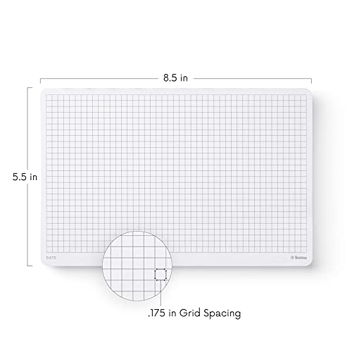 Notsu Graph Desk Notepad 2 Pack | Minimalist Graphing Memo Mouse Pads with Premium Thick Paper, Small 5.5" x 8.5" - size: 5.5" x 8.5", style: Graph Paper
