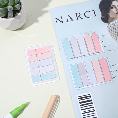 600 Pcs Sticky Indexing Tabs Book Annotation Bookmark Notes Page Markers Sticky Index Tab Post Tabs Flags Stickers for Book Notes Easy Remove Reading Index Folders File Note