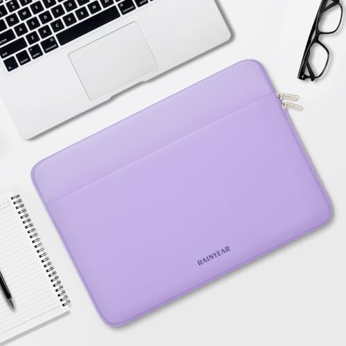 RAINYEAR Laptop Sleeve Case 11-13 Inch, Protective Padded Case with Front Pocket, Computer Cover Laptop Bag Compatible with 13.3 Inch MacBook Air/Pro, MacBook Neo A18, HP, Dell, Lenovo, Acer, Purple - color: Purple, size: 11-13 inch