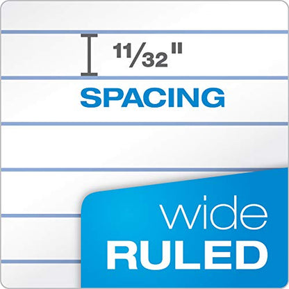 Oxford Filler-Paper, 8 x 10-1/2 Inch Wide Ruled Paper, 3 Hole Punch, Loose Leaf Notebook Paper for 3 Ring Binders, (62330), white (Pack of 2500) - size: Pack of 2500