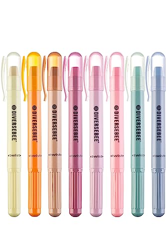 DIVERSEBEE Bible Highlighters and Pens No Bleed, 8 Pack Assorted Colors Gel Highlighters Set, Cute Bible Markers for Study Journaling School Supplies and Accessories (Vintage) - color: Vintage