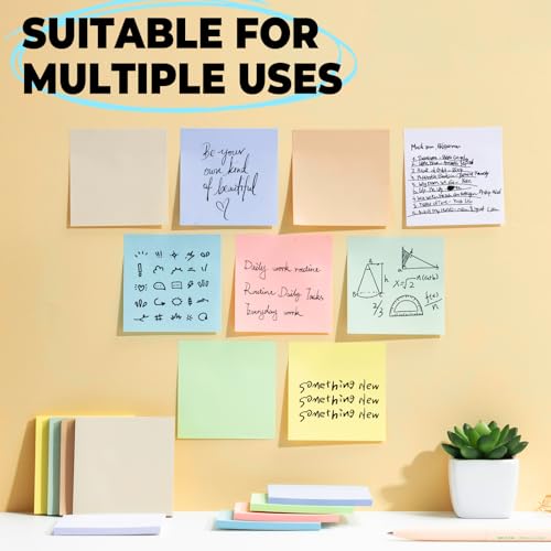 M&G 18 Pads Sticky Notes 3x3 Inch, Self Sticky Notes 9 Soft Pastel Colors, Easy to Stick Self-Stick Note Pads, Office and School Supplies for Home, Desk, and Notebook Use, 50 Sheets/Pad - style: Pastel 9 Colors（900 Sheets）