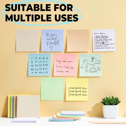 M&G 18 Pads Sticky Notes 3x3 Inch, Self Sticky Notes 9 Soft Pastel Colors, Easy to Stick Self-Stick Note Pads, Office and School Supplies for Home, Desk, and Notebook Use, 50 Sheets/Pad - style: Pastel 9 Colors（900 Sheets）