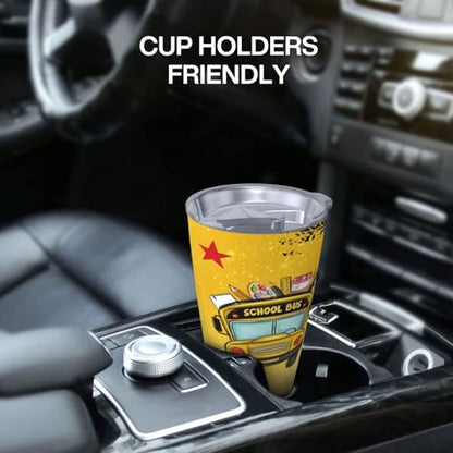 School Bus Driver Appreciation Gifts - Insulted Stainless Steel Bus Driver Coffee Tumbler Travel Mug Cup For Dad Friends, Besties 20 oz - style: BusDriver