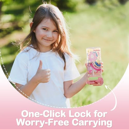 Kids Water Bottle for School, 16 Oz Plastic Straw Water Bottle with Silicone Spout and Leakproof Cover, Dishwasher Safe (Flower) - color: Flower, size: 16 Ounces