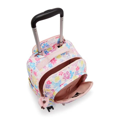Kipling New Zea Printed 15" Laptop Rolling Backpack - color: Flower Stamp