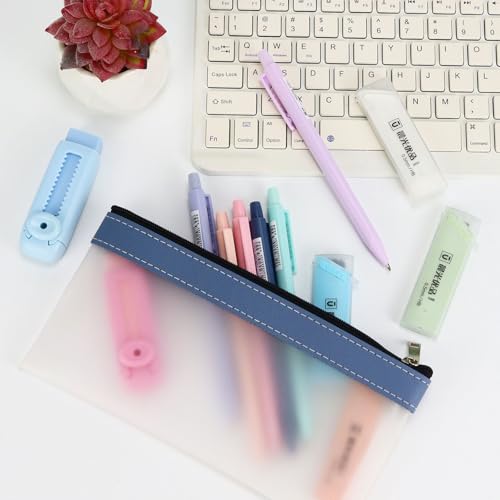 Mechanical Pencil Set - 6PCS 0.5mm Cute Pastel Mechanical Pencils, 2Push-Pull Retractable Eraser with 80PCS HB 0.5 Lead Refill and Clear Zipper bag Pencil Kit for Art, Drawing Pencils for Sketching - color: Pink