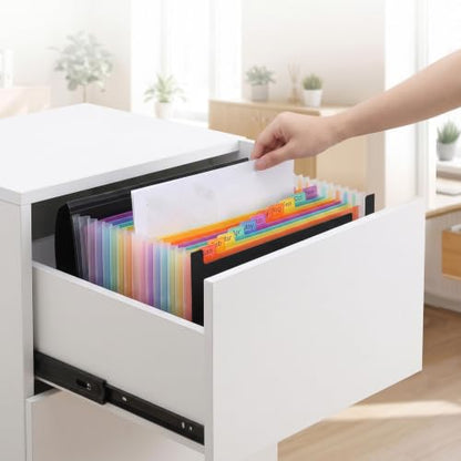Mr. Pen- Accordion File Organizer, Expanding File Folder with 12 Pockets | Portable Letter A4 Size Document Holder with Blank Labels for Bills, Receipts, Tax Papers, School, Office & Home Filing