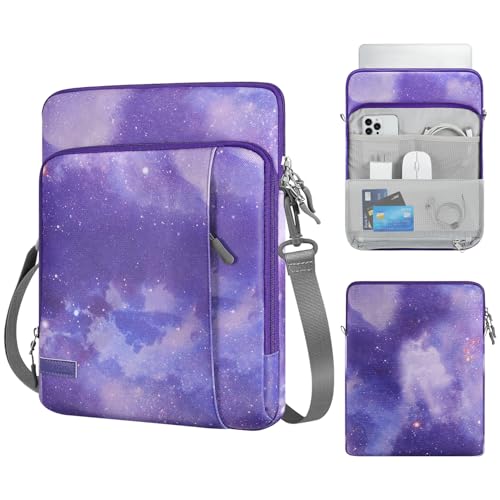 MoKo 13.3-14 Inch Laptop Sleeve Bag Carrying Case with Accessory Pocket | Fits iPad Air 13-inch M3, MacBook Pro 14-inch M3/2, MacBook Pro 13-inch M2/M1 and Surface Pro 9/8 13-inch, Purple Starry Sky - color: Purple Starry Sky, size: 13.3-14 Inch