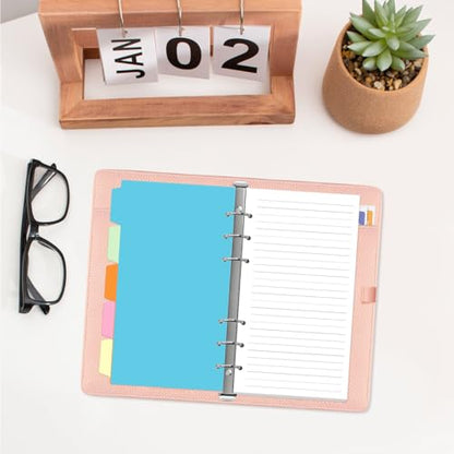 (2-Pack) A6 Lined Paper Refills for Filofax Personal Binder Planner - 160 Sheets/320 Pages Paper with 5 Colorful Binder Dividers, 3.75" x 6.75" - style: Personal / Size 3