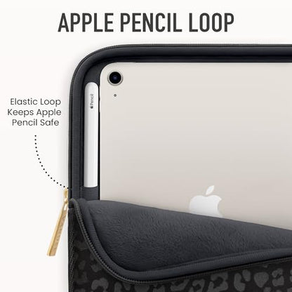 Vandel Slim & Protective Tablet Sleeve for 9-11 inch iPads A16, 11" iPad Pro, 10.9" iPad,10.2" iPad, 10.9" iPad Air, 11 Inch Samsung Galaxy Tab A9+, Bag Fits Magic Keyboard - color: c. Black Leopard, size: 9-11 Inch Tablet