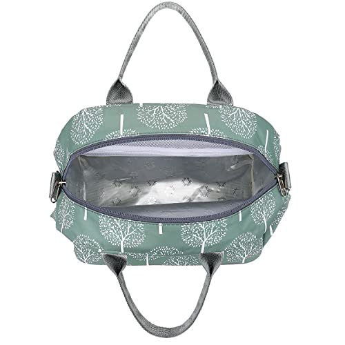 FlowFly Insulated Lunch Bag With Shoulder Strap for Women, Men, and Kids, Large and Reusable, Handle, Freezable Work and School Travel Tote and Meal Prep Organizer,Dandelion - color: Dandelion