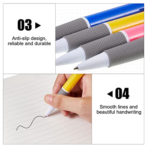 Henoyso 200 Count Retractable Ballpoint Pens Bulk, 0.7 mm Black Ink Click Pens with Colorful Barrels for Back to School Supplies, Students, Teachers, Office, Classroom, Teens, Notes, Journaling