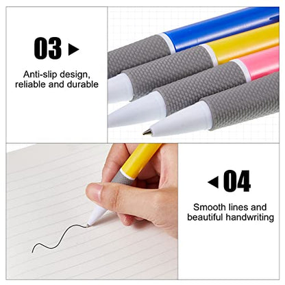 Henoyso 200 Count Retractable Ballpoint Pens Bulk, 0.7 mm Black Ink Click Pens with Colorful Barrels for Back to School Supplies, Students, Teachers, Office, Classroom, Teens, Notes, Journaling