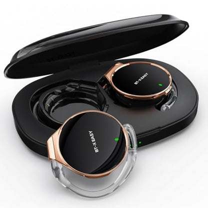 Wireless Headphones with Ear Hooks, 52Hrs Playtime, Open Ear Headset V5.4 | Lightweight Headphones, Clip-On Ear Design, Dual Device Pairing, for Workouts - color: Rose Gold