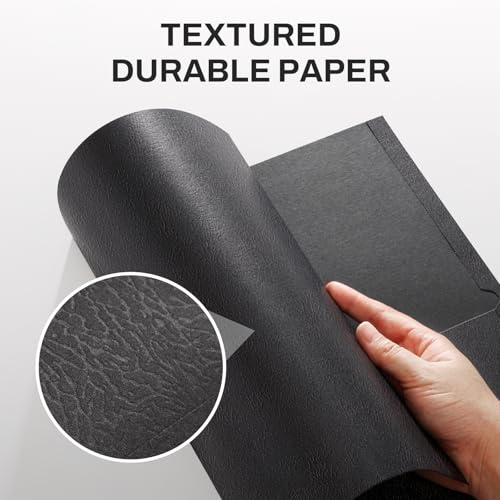 SUNEE Folders with Pockets(25 Pack, Black), 2 Pocket Folders Fit Letter Size Paper, Paper File Folder for School Office Home Bussiness - color: Black