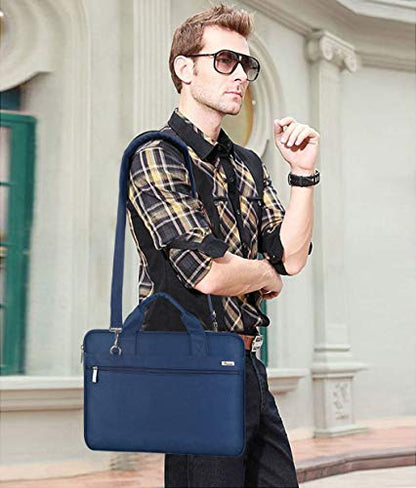 Voova Laptop Bag 15.6 Inch, 360° Protective Laptop Case Sleeve Compatible with MacBook Air 15 M2/M3/M4, MacBook Pro 15/16, 15-16” Lenovo Dell Hp, Waterproof Computer Bag Slim Briefcase, Blue - color: Blue, size: 14-15.6 inch