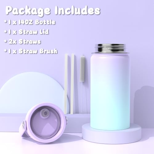 Bento Lunch Box for Kids Adult, Leakproof 3-4 Compartment Bento Box Set with Insulated Food Jar,Water Bottle, Lunch Bag, School Lunch Container for Toddler Teen Girls Boys Ages 3+(Gradient) - color: Gradient