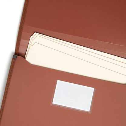 Smead Tuff Premium Poly Wallet, Accordion File Organizer for File Folders, Letter Size, 5-1/4 inch Expansion, Office Supplies, Document Organizer (73788) - size: Letter, style: Redrope