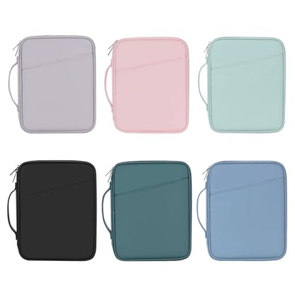 Tablet Bag for Women, Padded Carrying Sleeve Case Compatible with iPad Pro 12.9 M2/M1/2018-2020, Surface Pro 9/8/X, 12.4" Galaxy Tab S9+/S8+ (PU-Pink12.9) - color: Pink, size: 12.9