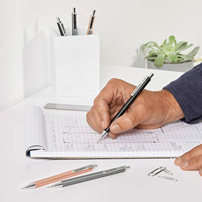 Paper Mate Advanced Mechanical Pencils 0.7mm, #2 Pencils, Premium Metal Pencil Barrel, Office Supplies, Drafting Pencils, Aesthetic School Supplies, Gun Metal Gray and Rose Gold, 2 Count - style: 0.7mm