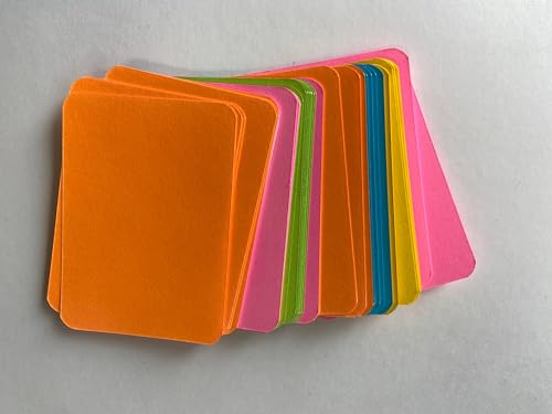 Blank Index Cards - 2" x 3" Assorted Colors, 75 Cards per Pack for School, Flash Cards, Word Cards, Learning, Memory, Notes, Recipe Cards, Game Parts, Home, Office