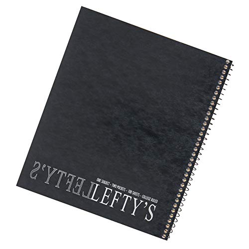 Left-Handed College Ruled Notebook Printed with "Lefty" on the Cover, Set of 3, Assorted Colors