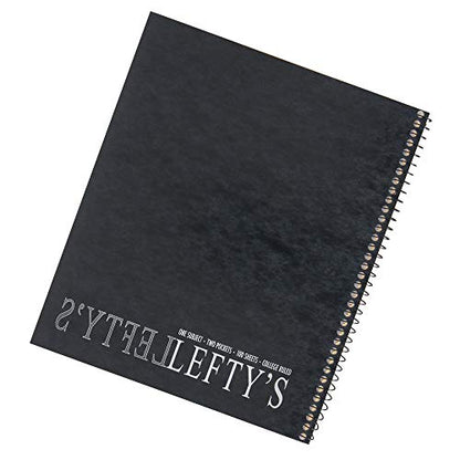 Left-Handed College Ruled Notebook Printed with "Lefty" on the Cover, Set of 3, Assorted Colors