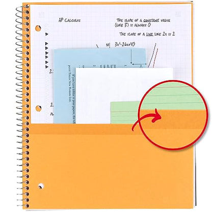 Five Star Spiral Notebook + Study App, 3 Subject, College Ruled Paper, 8-1/2" x 11", 150 Sheets, Fights Ink Bleed, Water Resistant Cover, Amethyst Purple (38746) (Pack of 6) - color: Amethyst Purple, size: 1 Count (Pack of 6)