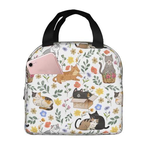 Cute Cat Lunch Bag Women Lunch Box for Women Mens Lunchbox for Work Office Picnic Travel or Gifts - color: lunch-4 2