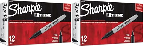 SHARPIE Extreme Permanent Markers, 24-Pack, Black (1927432) - size: 1 Count (Pack of 24)