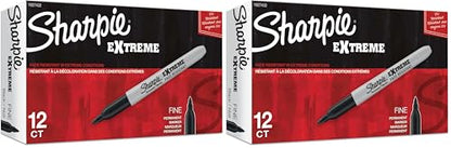 SHARPIE Extreme Permanent Markers, 24-Pack, Black (1927432) - size: 1 Count (Pack of 24)