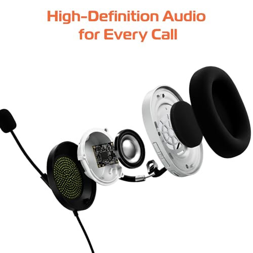 Spracht USB Wired Headphones for Work, WorkIT! Dual Ear Computer Headset with Microphone, USB A & USB C Head Sets, Comfortable Wired Headphones with Microphone for Work, Online, Office - style: Dual Ear