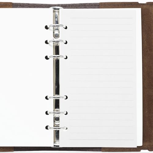 6-hole Planner Paper Refill A6 Lined Notebook Replacement Sheets 45 Pages College Ruled Loose Leaf Filler Paper for Binder School and Office Use