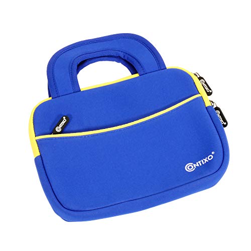 Contixo 10" Tablet Sleeve Bag - Compatible with K102 & K103 Kids Tablets, Shockproof & Water-Resistant Protective Carrying Case with Soft Lining - Dark Blue - color: Dark Blue