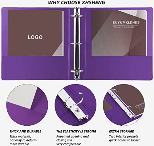 2 Inch 3 Ring Binders,Multicolor Customizable Round Ring Binder for School,Office,Home,Purple/Pink/Blue/Green,4 Pack - color: 4 Pack 2 Inch Binders