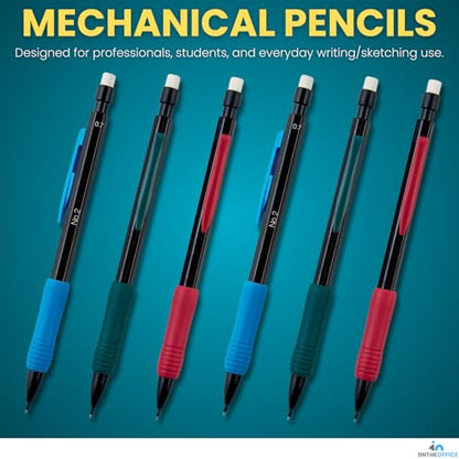 1InTheOffice Mechanical Pencils 0.7mm, #2.5, HB Lead, Black Lead, Smoke Barrel 24 Pack