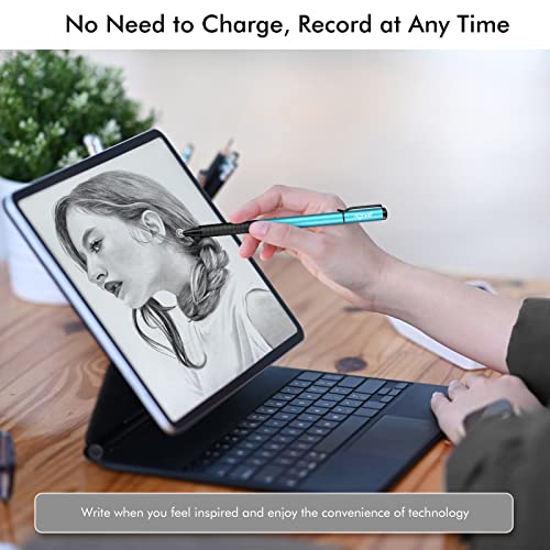 Digiroot Universal Stylus,[2-in-1] Disc Stylus Pens for All Touch Screens Cell Phones, iPad, Tablets, Laptops with 6 Replacement Tips(4 Discs, 2 Fiber Tips Included) - (Blue) - color: Blue