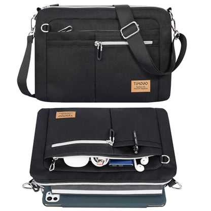 TiMOVO 9-11" Anti-Theft Tablet Sleeve with Strap for iPad, Black | Anti-Theft Design Tablet Bag with Shoulder Strap, Fits iPad 10.9"/10.2", Air 11/5th/4th Gen 10.9", Galaxy Tab A9+ 11" - color: Black