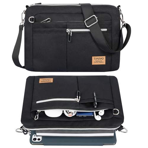 TiMOVO 9-11" Anti-Theft Tablet Sleeve with Strap for iPad, Black | Anti-Theft Design Tablet Bag with Shoulder Strap, Fits iPad 10.9"/10.2", Air 11/5th/4th Gen 10.9", Galaxy Tab A9+ 11" - color: Black