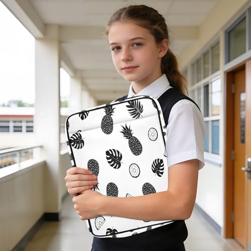 Blueangle Tropical Pineapple Leaf Zipper Binder with 1.2-Inch O-Rings, 7-Tab Dividers & Expanding File Folder – 500-Sheet Capacity 3-Ring Organizer for School & Office