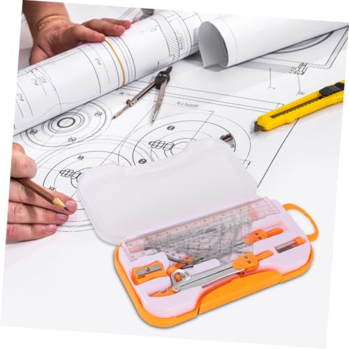 Artibetter Drawing Compasses Set 10pcs Geometry Ruler Kit Metal Math Tool for Students Exam Drawing and Geometry Supplies Random Color
