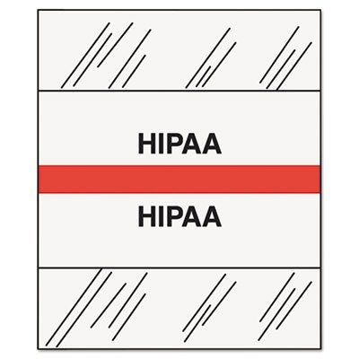 Tabbies 54546 HIPAA Medical Chart Index Tabs, 100 Pack, Red 1.25 x 0.5 in Self-Adhesive Patient File Divider Tabs for Records & Folders - style: Hipaa